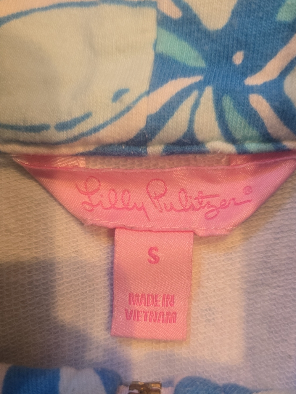 Lilly Pulitzer Skipper Popover Coastal Print 1/2 Zip Jacket - Picture 8 of 9
